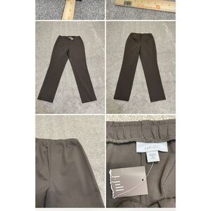 J. jill womens ponte slim leg pull on pants sz xsmall petite brown stretch nwt